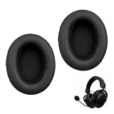 leruiyezs 2pcs Cuscinetti Auricolari di Ricambio per HyperX Cloud Stinger, Cuscinetti Cuffie Compatibile con Kingston HyperX Cloud II,III,3S,Alpha in Memory Foam e Pelle PU,Padiglioni Ovali per Gaming