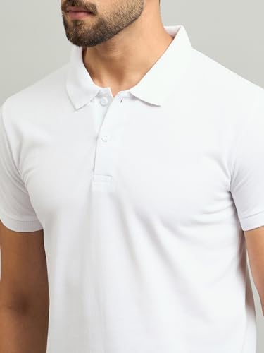 Image of Men's Half Sleeve Solid Cotton Polo T-Shirt | Premium Soft Fabric