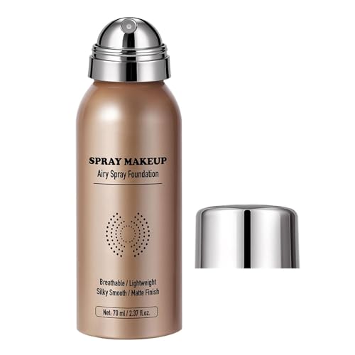 Base de maquillaje en aerosol, 70 ml, corrector facial de cobertura completa, spray de niebla, para fiestas, viajes, bodas, eventos, mujeres