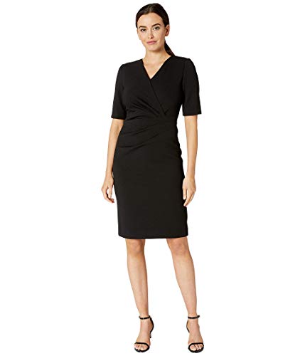 Tahari by ASL Side Drape Dress Black 8