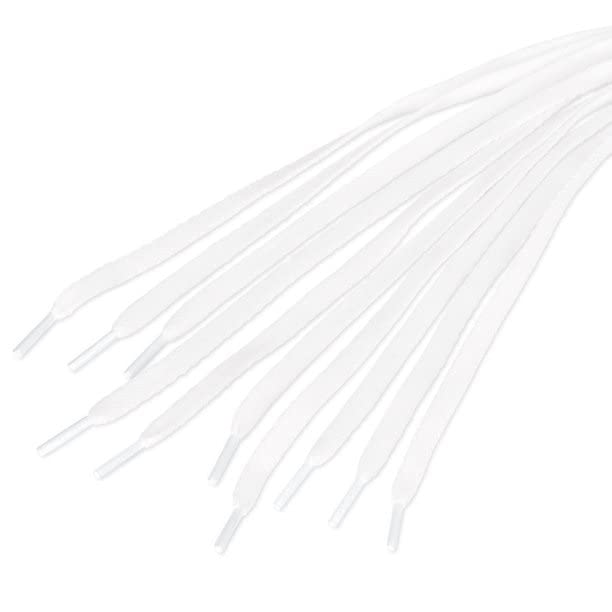 Image of 2 PAIRS Flat Shoe laces 48 Inches Wide Shoelaces for Athletic Running Sneakers Sports Shoes Boot Laces Strings (2 Pairs)