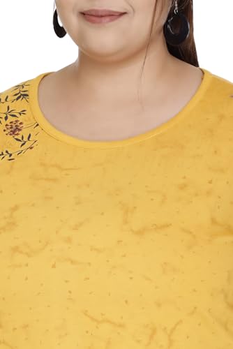 Image of Women Printed Full Sleeve Cotton Tshirt with Side Slits & Pocket | Small - 7XL Size