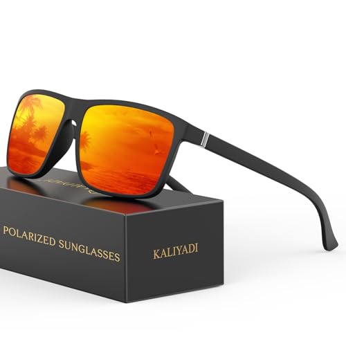 Image of KALIYADI Sunglasses for Mens Polarized-Sunglasses: Men Sun Glasses with UV400 Protection for Driving Fishing Golf