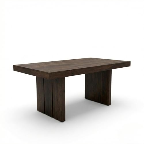 Image of SONA ART & CRAFTS Poster Solid Sheesham Wood Dining Table Set 6 Seater Dinner Dinning Table 4 Chair with 1 Bench for Dining Furniture for Living Room Home Hotel Office Self Assembly (Natural Finish)