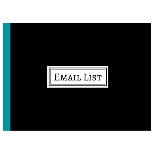 EMAIL LIST | Guest Book With Space For Collecting Email Addresses, Name And Comments: MAILING LIST BOOK | ART SHOW EXHIBITION | CORPORATE EMAIL LIST | BUSINESS EMAIL ADDRESS LIST