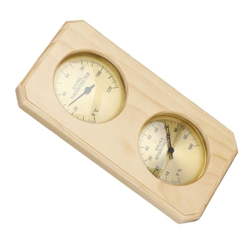 Thermomètre sauna et humidimètre mural en bois pour abri de jardin