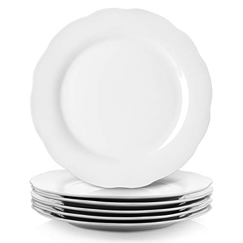 Y YHY Ceramic Dinner Plates, 10.6 Inch Porcelain Scalloped...