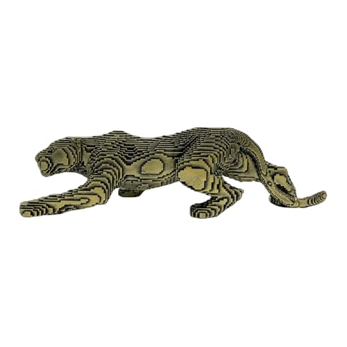 Statue de table guépard au design soigné pour ornement de chambre