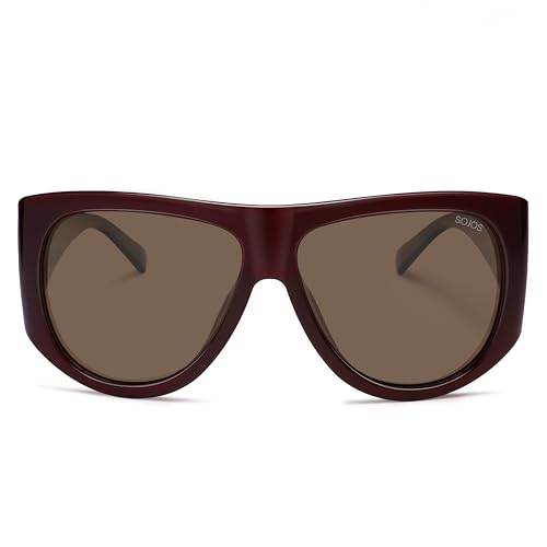 SOJOS Vintage Retro Oversized Big Aviator Polarized Sunglasses Womens Men SJ26153