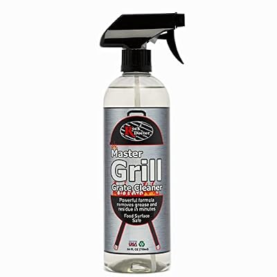 Rock Doctor Master Grill Grate Cleaner, 24 oz. Cleaning Spray for Drip Pans, Oven Grates, Smokers, and Components, Non-Abrasive Liquid Solution Removes Grease, Grime, and Dried Food – Pack of 1