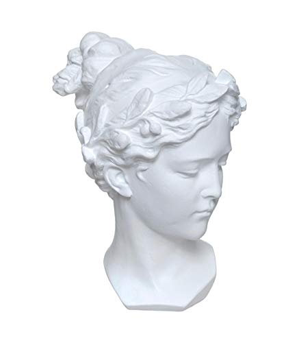 Atmosphera - Objet décoratif Statue Tête de Vénus en Résine Blanche H 26 cm
