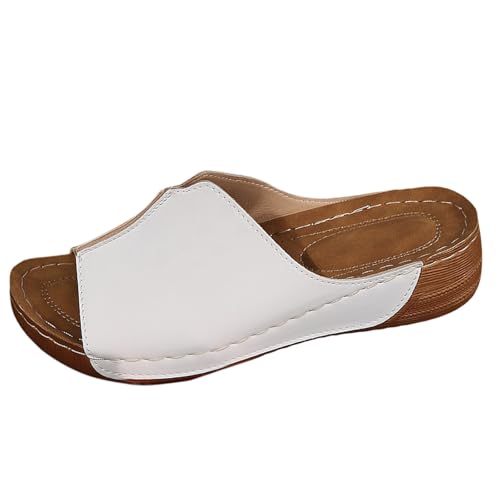 Sandalias para mujer con plantilla, sandalias romanas con plataforma, sandalias de plataforma Peep Toe, zapatos de playa, sandalias ortopédicas para mujer, sandalias de cuña para mujer, zapatos de