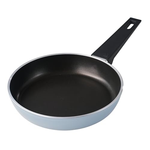 Image of TRAMONTINA Aura Frypan 24cm | Reinforced Ceramic Non-Stick Cookware | Quick & Even Heating | Low-Oil Cooking | Bakelite Handle | Induction & Gas Compatible | Blueberry