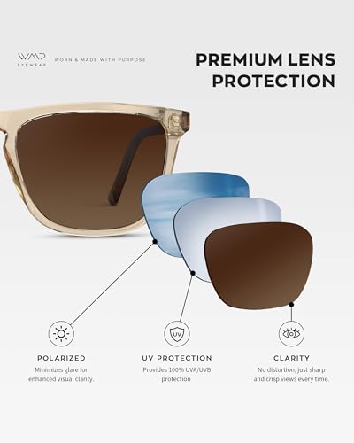 Image of WearMe Pro - Polarized Lens Square Modern Sunglasses for Men