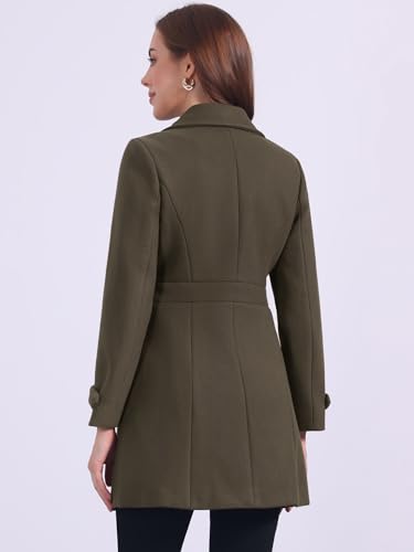 Image of Allegra K Women's Winter Classic Overcoat with Pockets Single Breasted Coat | Soft pea coat, Fully lined outerwear, Trendy, Fall office peacoat, Warm casual holiday everyday wear,