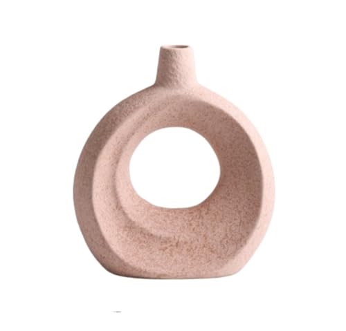 MCLIUJIA Jarrón para Flores Florero De Cerámica Hecho A Mano Florero Esmerilado Estilo Nórdico Floreros De Estilo Moderno para Hierba Pampas Decoración De Interiores(A)