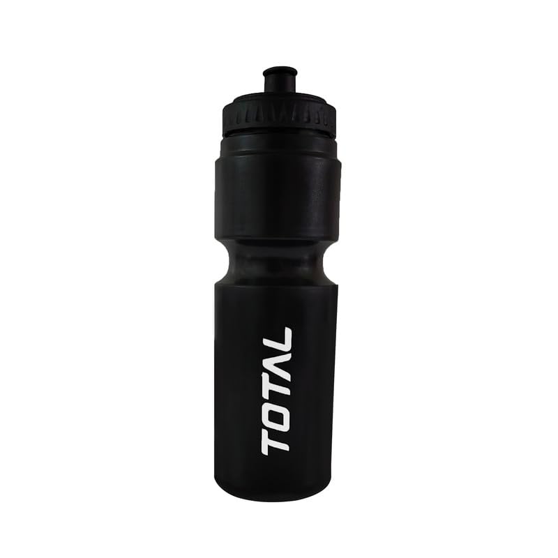 TOTAL Sipper Bottle for Gym, Running, Cycling | BPA-Free Sports Water Bottle with Push/Pull Leakproof Cap | Lightweight, Durable & Reusable Bottle for Outdoor Fitness Use|Black 800 ML