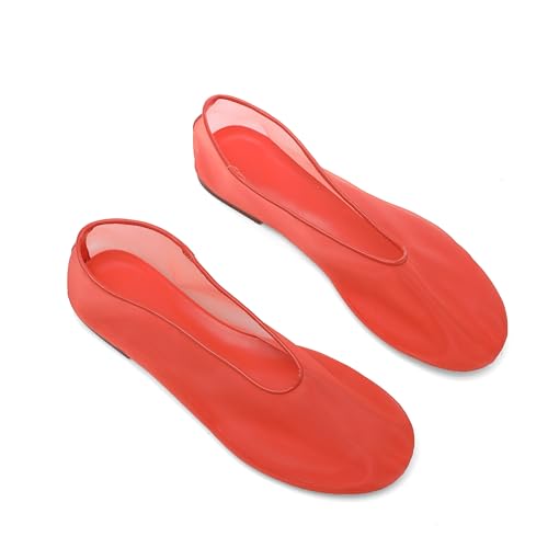 Women's Fine Mesh Ballet Flats,Round Toe Ballerina Shoes,Casual Slip On Mary Jane Flats,Comfortable Daily Dress Shoes