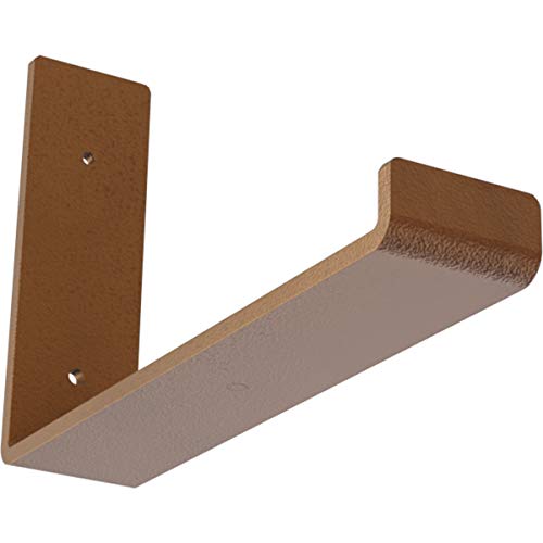 2"W x 10"D x 6 1/2"H Steel Hanging Shelf Bracket, Hammered Copper
