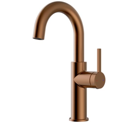 Essebagno Reflet mitigeur lavabo haut cuivre brossé