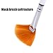 Professional Face Mask Brush Set, White and Orange Fan Applicators, Synthetic Bristles, 12.5cm Length, 4 Pack