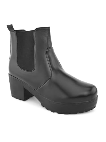 Image of XE Looks Attractive,Comfortable & Stylish Casual High Block Heel Boot For Women Ankle Length Design