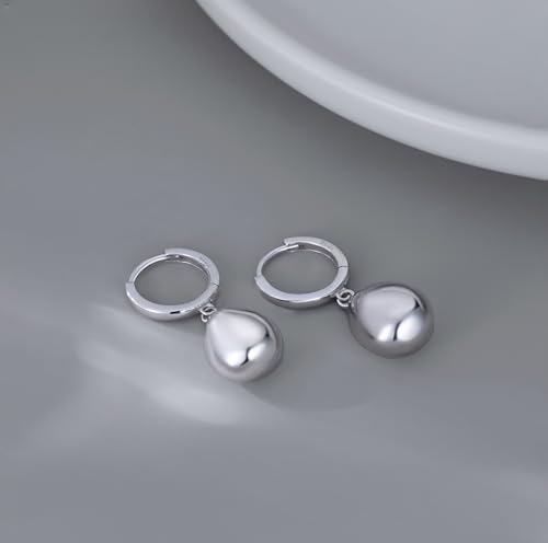 SLUYNZ 925 Sterling Silver Teardrop Dangle Earrings for Women Teens Waterdrop Dangle Earrings Drop Chunky Earrings4