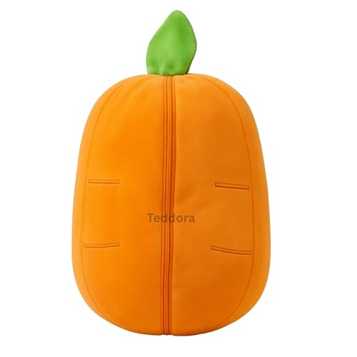 Image of Rabbit with Chain Reversible Carrot Bunny Orange Soft Toy for Girls Boys Kids, Zipper Animal Stuffed Baby Teddy Gift Birthday, 30 cm