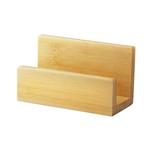 WYBFFC 多機能名刺ケースの木製の机の名前カード収納ボックス名のためのカードホルダーオーガナイザー