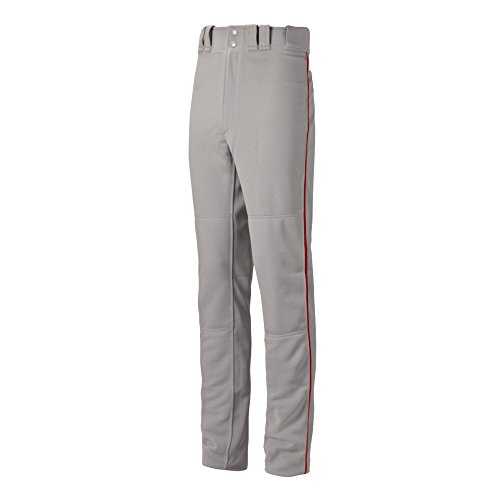 Pantalon Mizuno Premier Pro gris passepoilé noir taille L pour homme