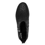 Jana Damskie buty typu Boot Flat Tex + wegańskie modne kozaki, czarne/leo, 40 EU, Black Leo, 40 EU