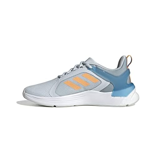 adidas Tênis de Corrida Feminino Response Super 2.0, Azul (Blue Tint/Flash Orange/Blue Rush), 9.5