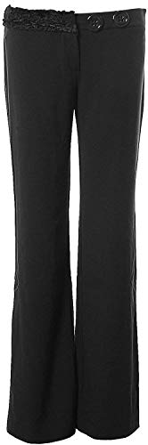 RINASCIMENTO Hose Kunstfell gerades Bein Stretch S 40 L34 schwarz