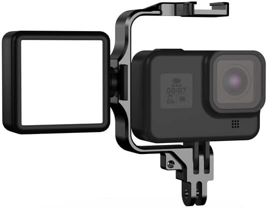 Miniatura 5 de AFYMY - Soporte de extensión de cámara de 12 jaula conectable con micrófono para Gopro Hero 11, 10, 9, 8, 7, 6, 5  OSMO Action 3Action Sports