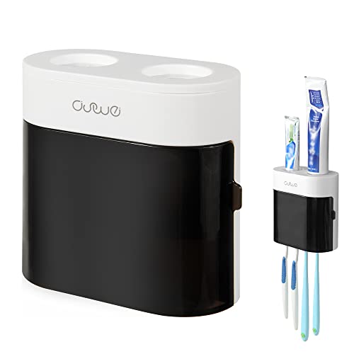 Distributeur Automatique de Dentifrice,Mural Automatique Squeezer Support Support à Brosses à Dents avec Couvercle Anti-Poussière