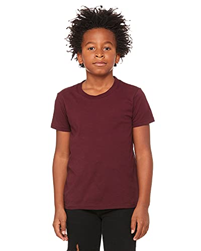Bella + Canvas Youth Jersey Short-Sleeve T-Shirt XL MAROON