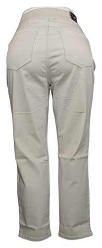 Gloria Vanderbilt Women's Pants Size 10 Mid-Rise Pull-On Cropped Beige2