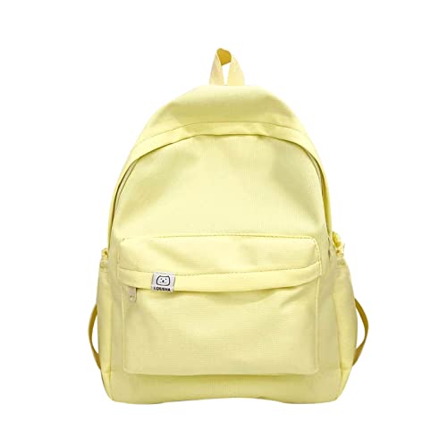 Men And Women Adult Fashion Solid Color Nylon Chain Adjustable Buckle Student Backpack Shadow Backpack from, Yellow, One Size, Sling Backpacks