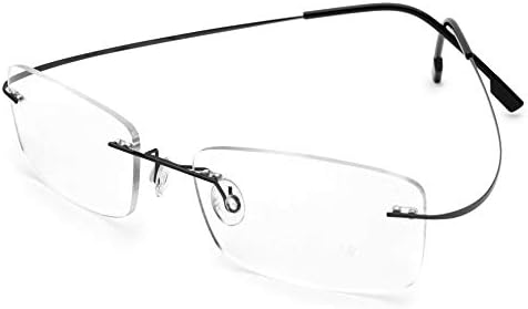Flexible Titanium Rimless Transition Bifocal Reading Glasses +2.00 Strength Men Women Photochromism Gray Readers Eyeglasses