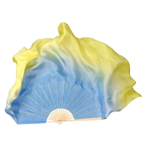 Voile éventail de danse orientale 86 cm dégradé | Paire double face