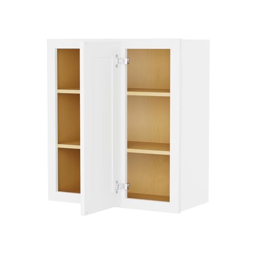 Image of Furinno Shaker Wall Blind Kitchen Cabinet, Ready to Assemble, 12 D x 27 W x 30 H, White