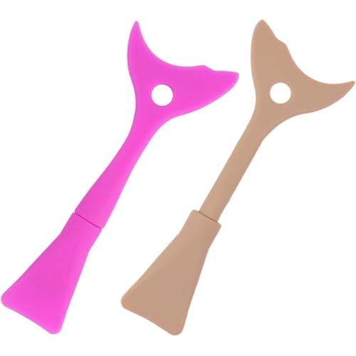 HAMPPLIES Protectores de Pestañas de Silicona 2 Piezas (rosado y Marrón), Aplicadores de Maquillaje Compactos para Delineador y Rímel, Herramienta Práctica para Maquillaje de Ojos