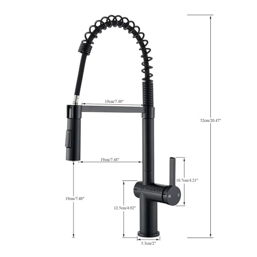 Mitigeur en nickel brossé avec tête de pulvérisation à jet orientable