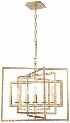 Crystorama Capri 5 Light Antique Gold Chandelier