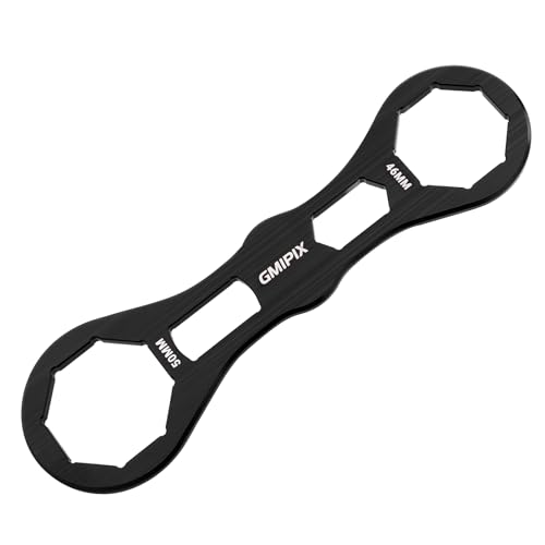 Image of 46mm 50mm Fork Cap Wrench for Octagonal Motorcycle Fork Tube Cap Bolts Install and Removal Tool (Black)