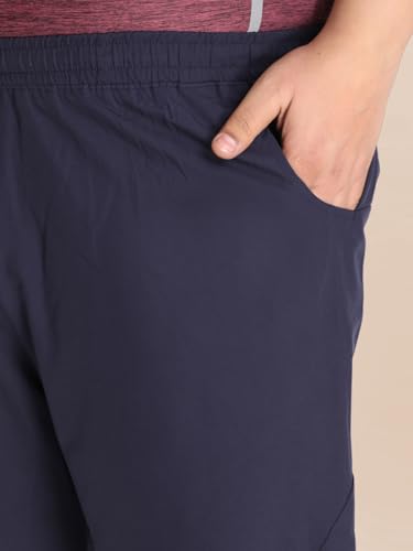 Image of CHKOKKO Men Shorts for Gym Sports or Running | Dry-Fit Fabric Single Layered Active Summer Workout Wear Knee Length Regular Fit | Elastic Waist with Front and Back Pockets