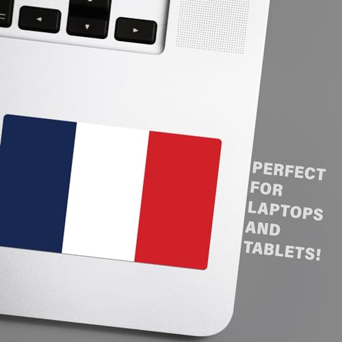 Image of World Country Flag Decal Stickers - Two Pack - for Cars Windows Bumpers Laptops Tablets Tumblers Cups Walls (France)