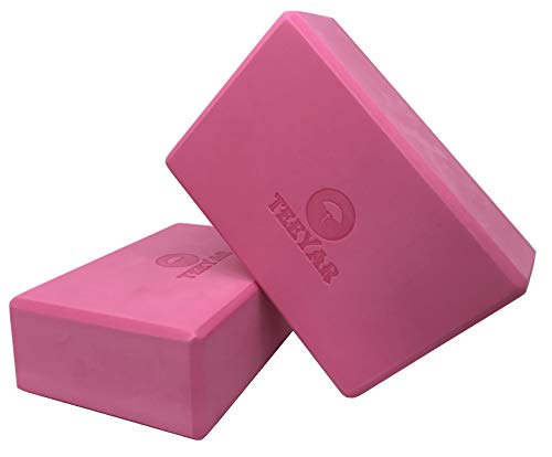 image for Teeyar Yoga Blocks Set Sturdy Odorless 3 Inch(High Density) or 4 Inch(