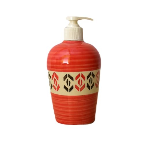 Image of Ceramic Liquid Soap Dispenser, 450 ml, Jasper | Refillable Pump Bottle for Hand Wash, Lotion, Shampoo & Kitchen Use, 1 Piece