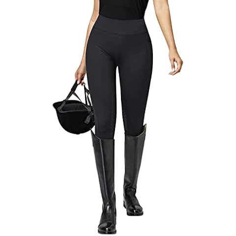 QUEENIEKE Leggings de equitación para mujer con asiento de silicona y bolsillos Cover